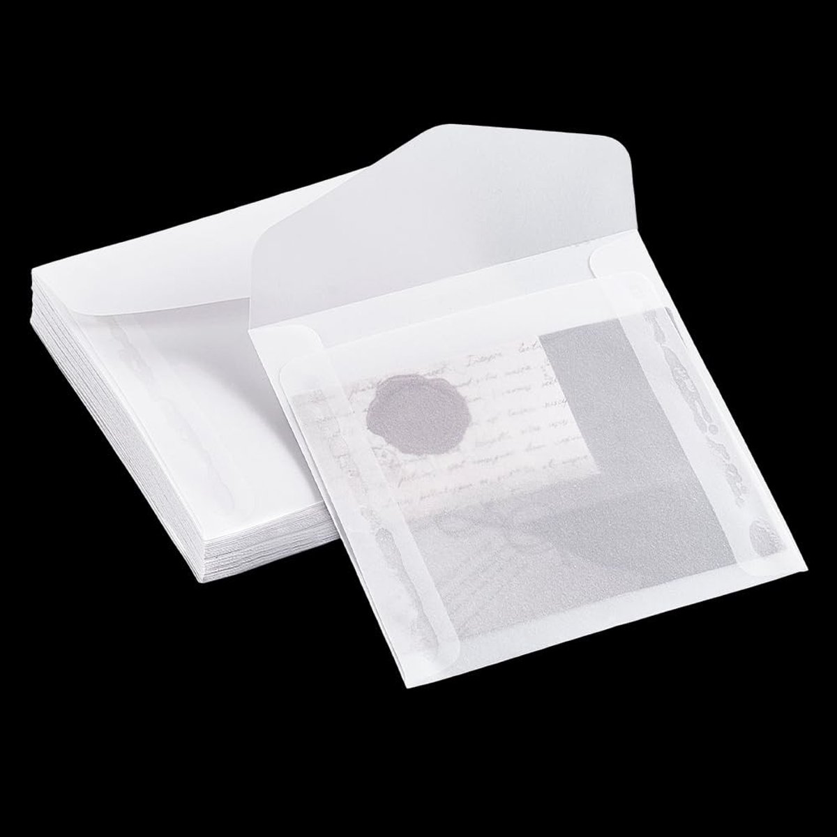 Dailygoods - 50 Stuks Pergamijnpapier Enveloppen voor Bruiloften en Knutselen