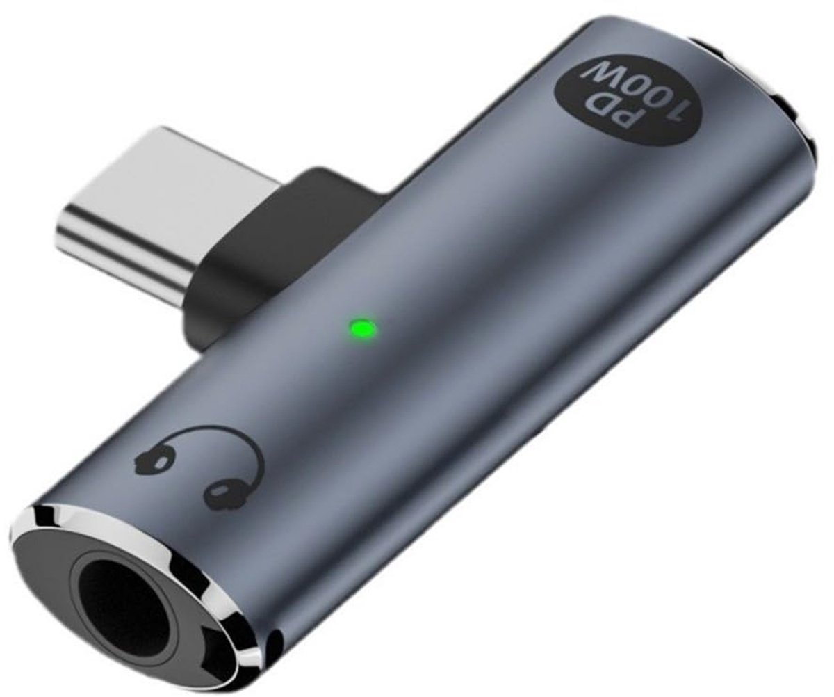 Dailygoods - 2-in-1 USB C naar Audio en Oplader Adapter