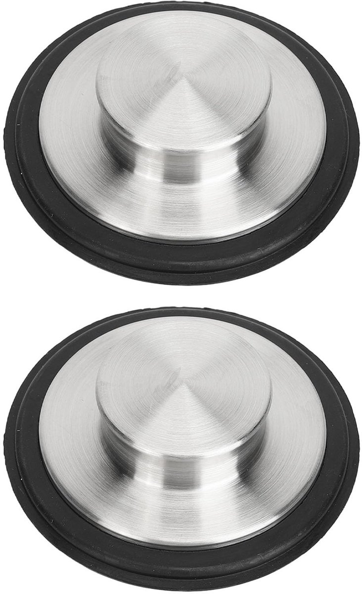 Dailygoods - Set van 2 Roestvrijstalen Gootsteenpluggen voor Keuken en Salon