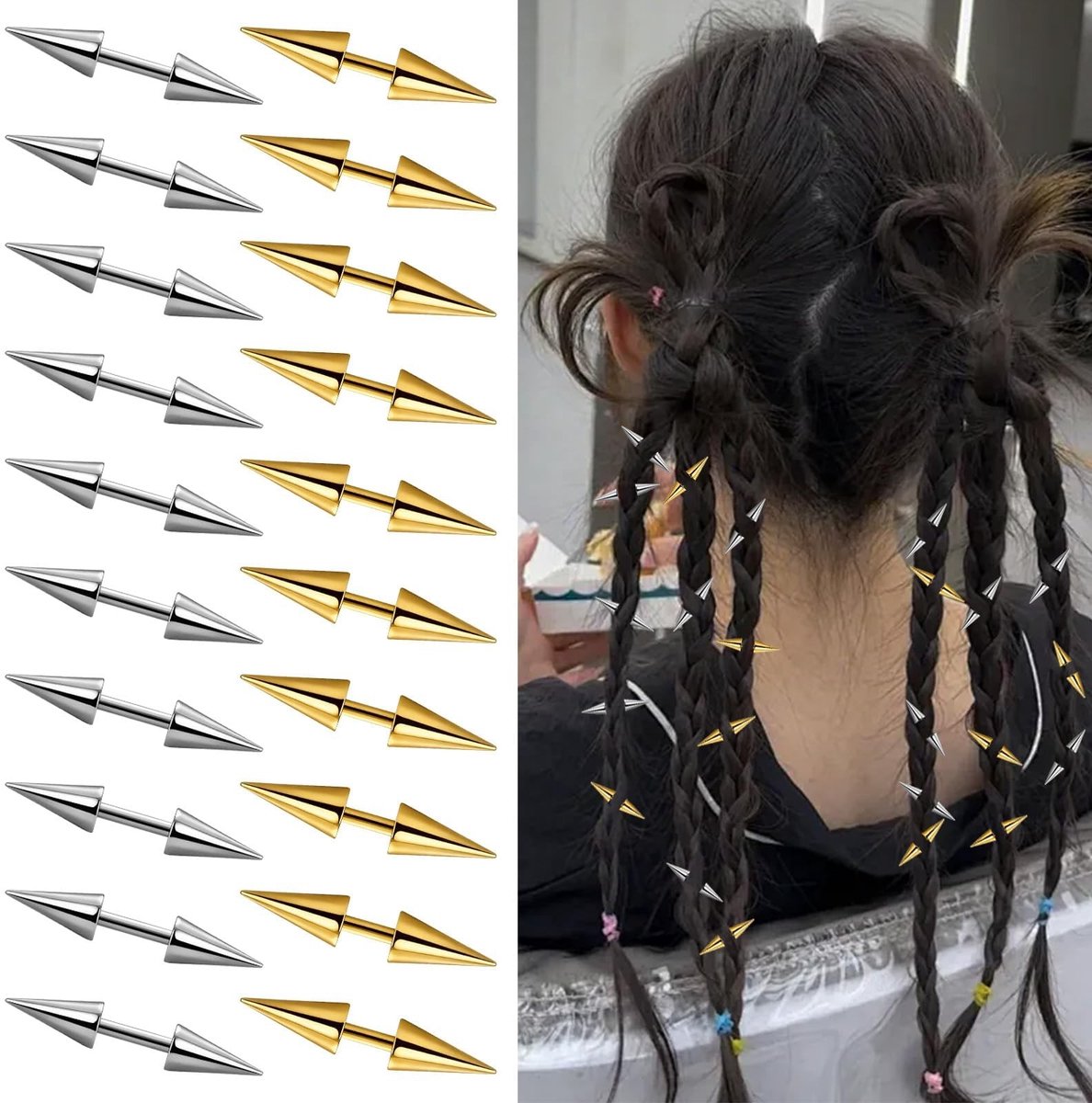 Dailygoods - 20 Stuks Goth Haarspelden voor Een Alternatieve Look