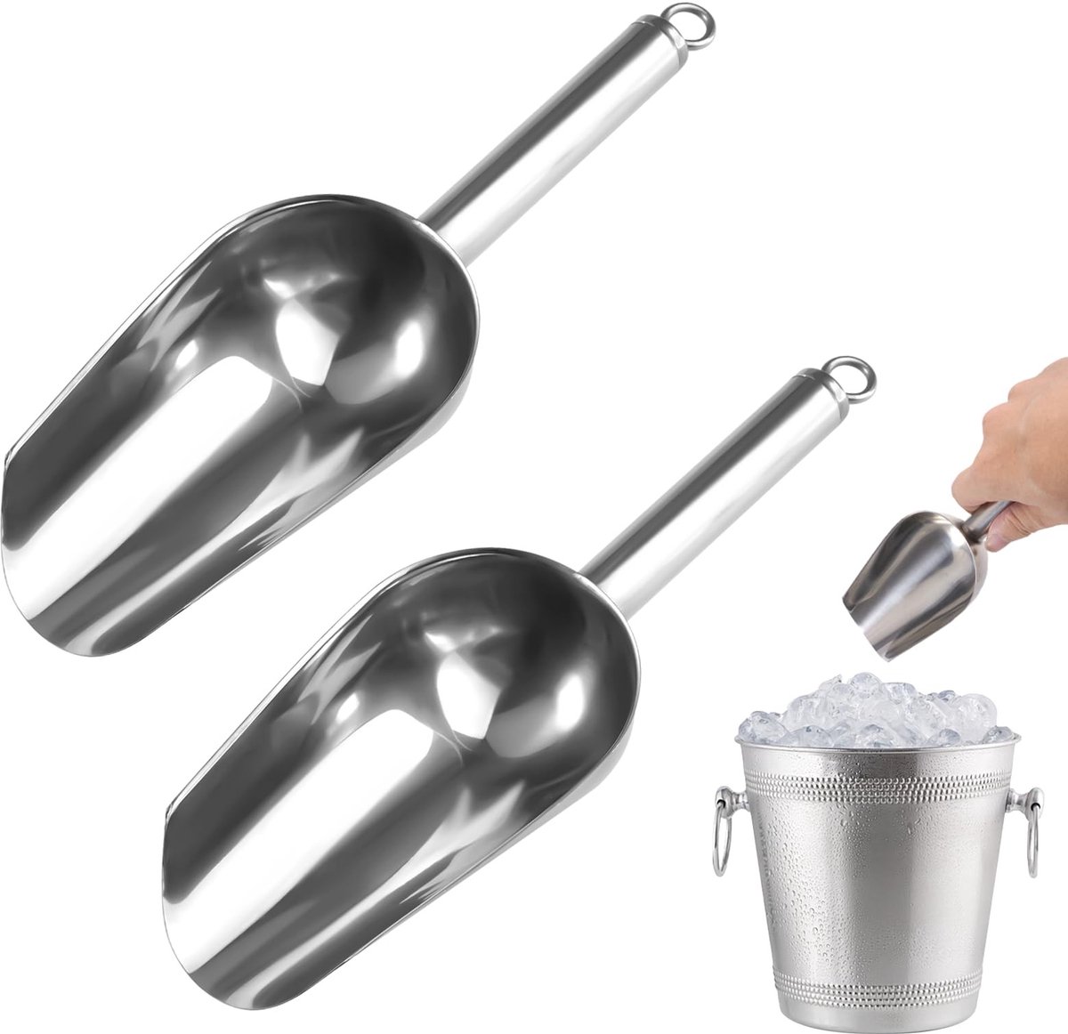 Dailygoods - Roestvrijstalen IJs- en Meelschep voor Keuken en Bar