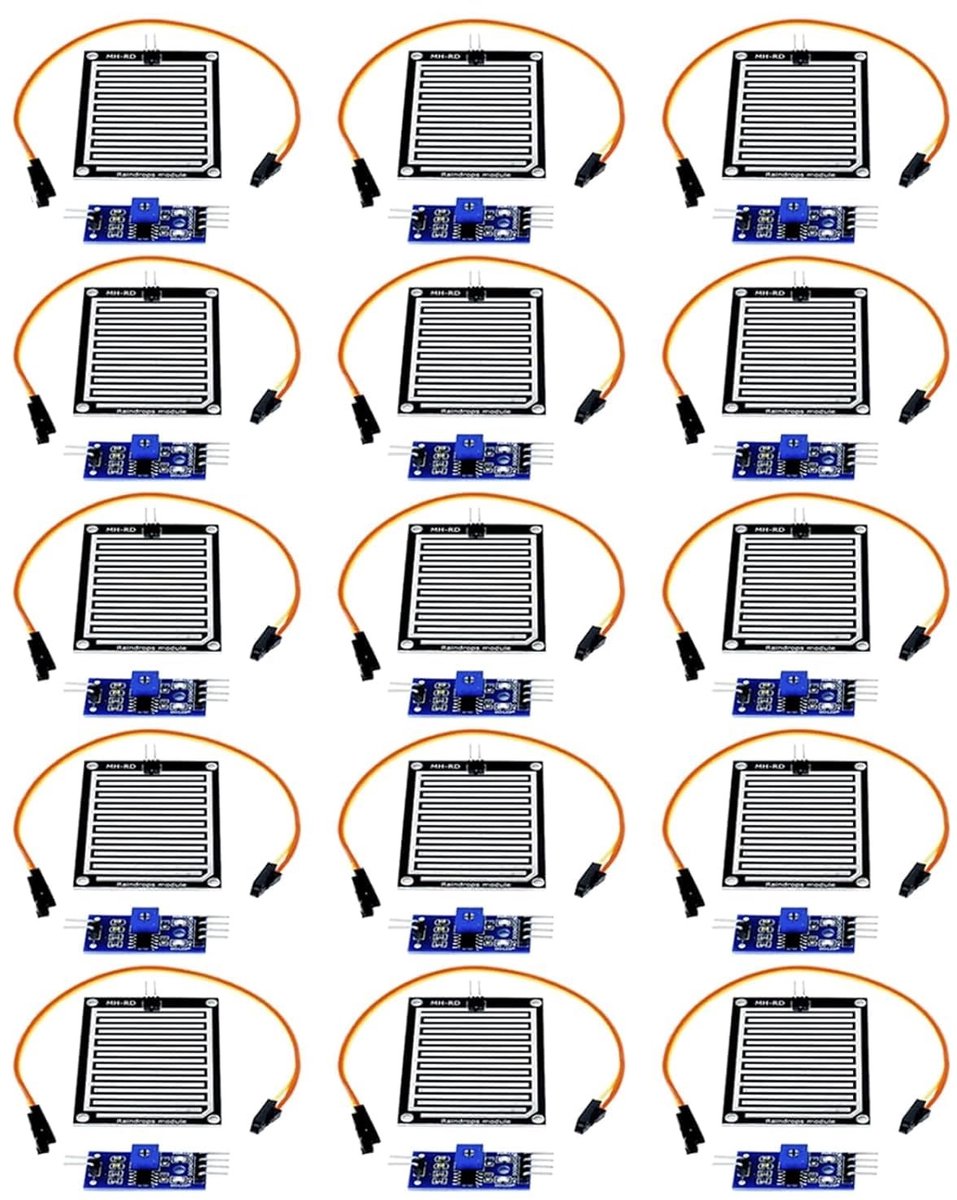 Dailygoods - Regensensormodule voor Arduino, 15 Stuks met Hoge Gevoeligheid