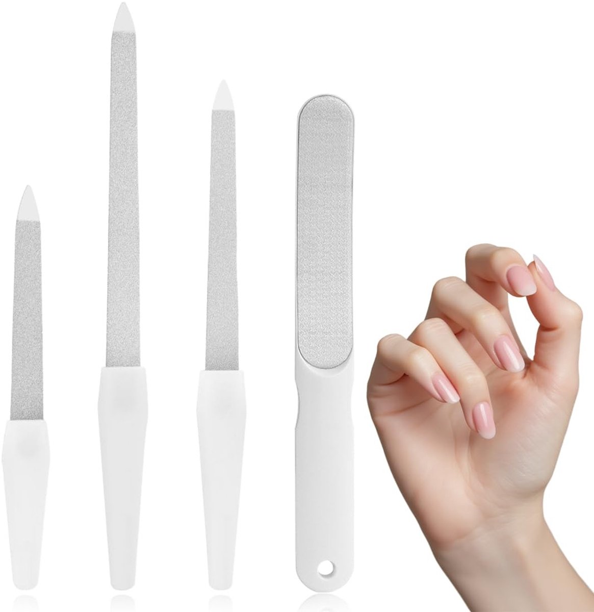 Dailygoods - Set van 4 Professionele Nagelvijlen voor Manicure en Pedicure
