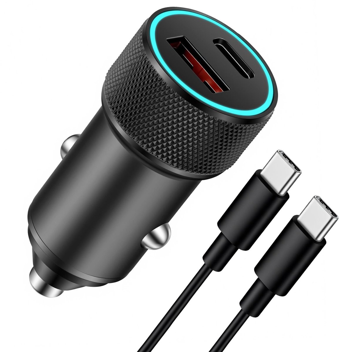 Dailygoods - Snellader voor in de Auto met 2 USB-Poorten en 120W Vermogen