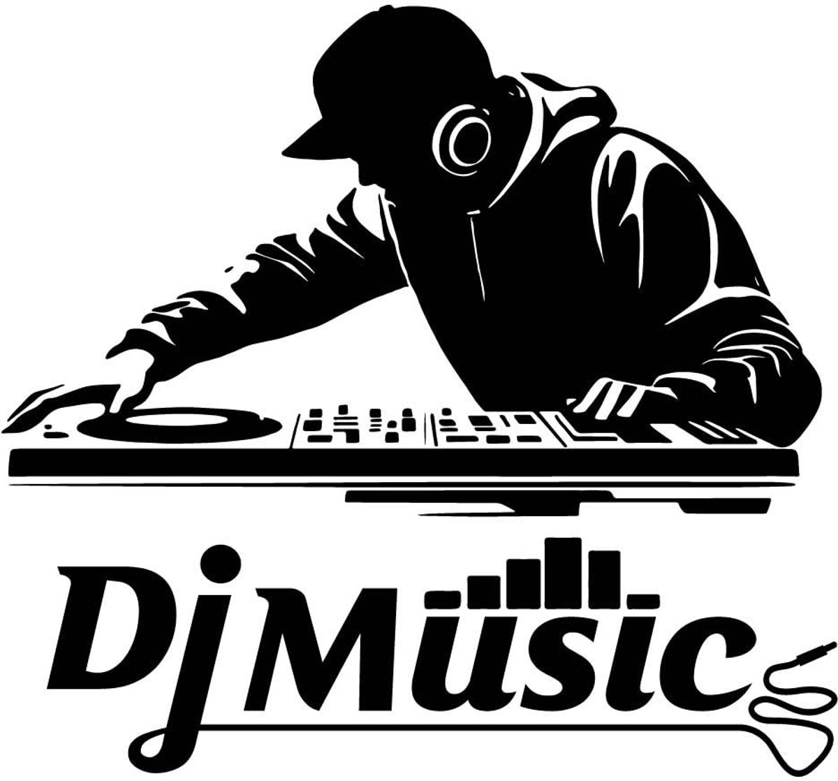 Dailygoods - DJ Muziek Muurstickers voor Thuisdecoratie