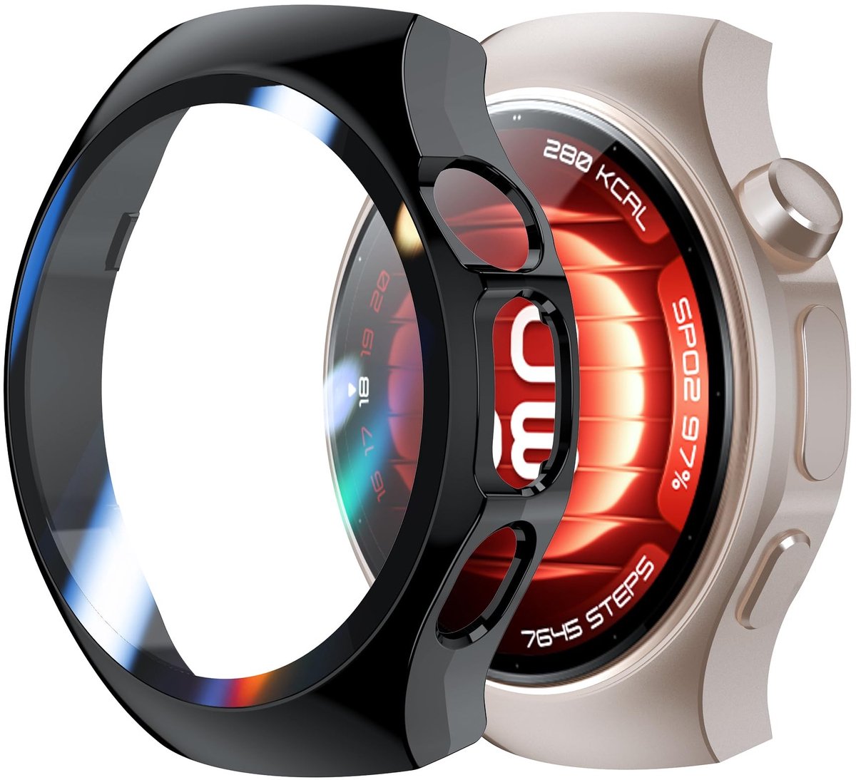 Dailygoods - Beschermhoes voor Huawei Watch 5 met Displaybeschermfolie