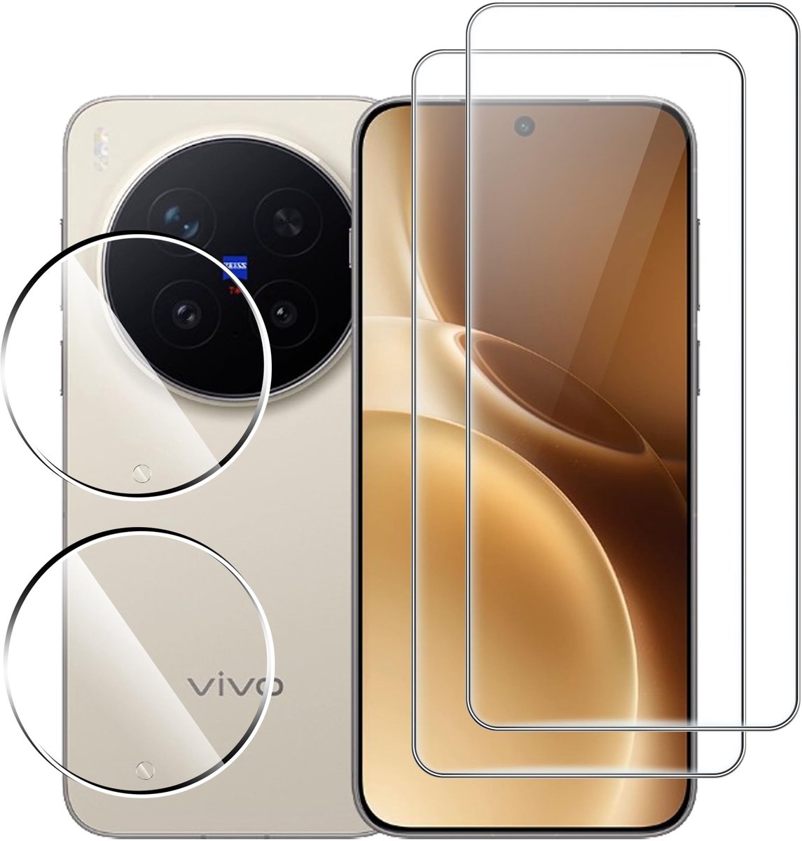 Dailygoods - Gehard Glas Bescherming voor Vivo X300 Pro, 2 Stuks