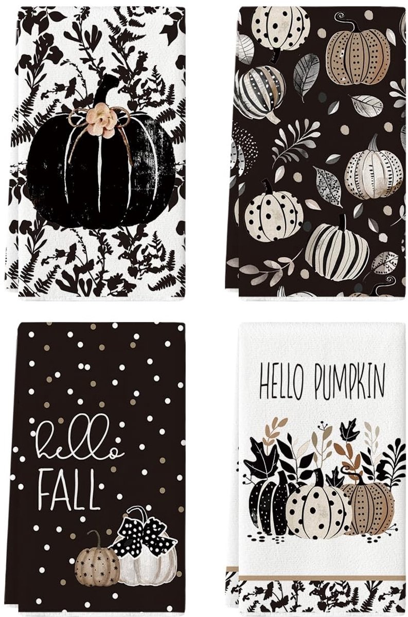 Dailygoods - Set van 4 Keukendoeken met Herfstthema voor Stijlvolle Keuken