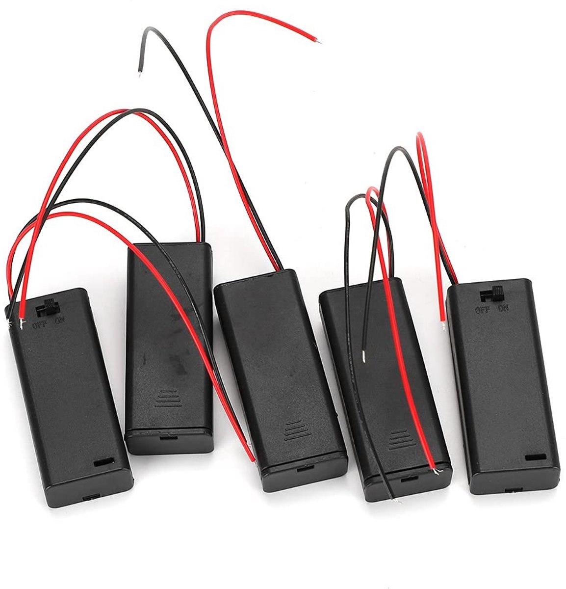 Dailygoods - 2 AAA Batterijhouder met AAN/UIT-schakelaar voor Diverse Toepassingen