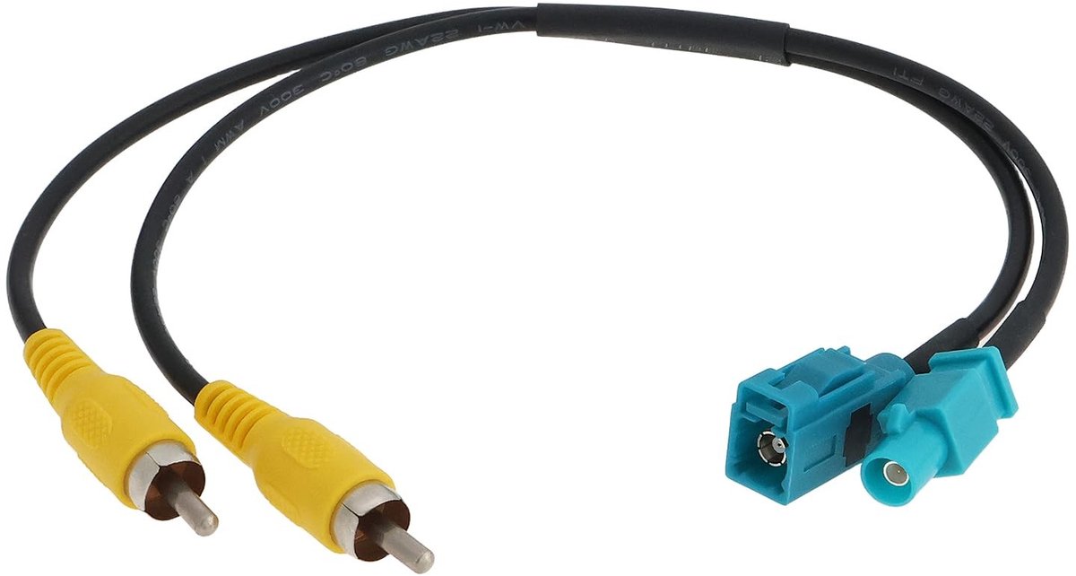 Innovra - Dailygoods - Achteruitrijcamera Fakra naar RCA Adapter voor Auto