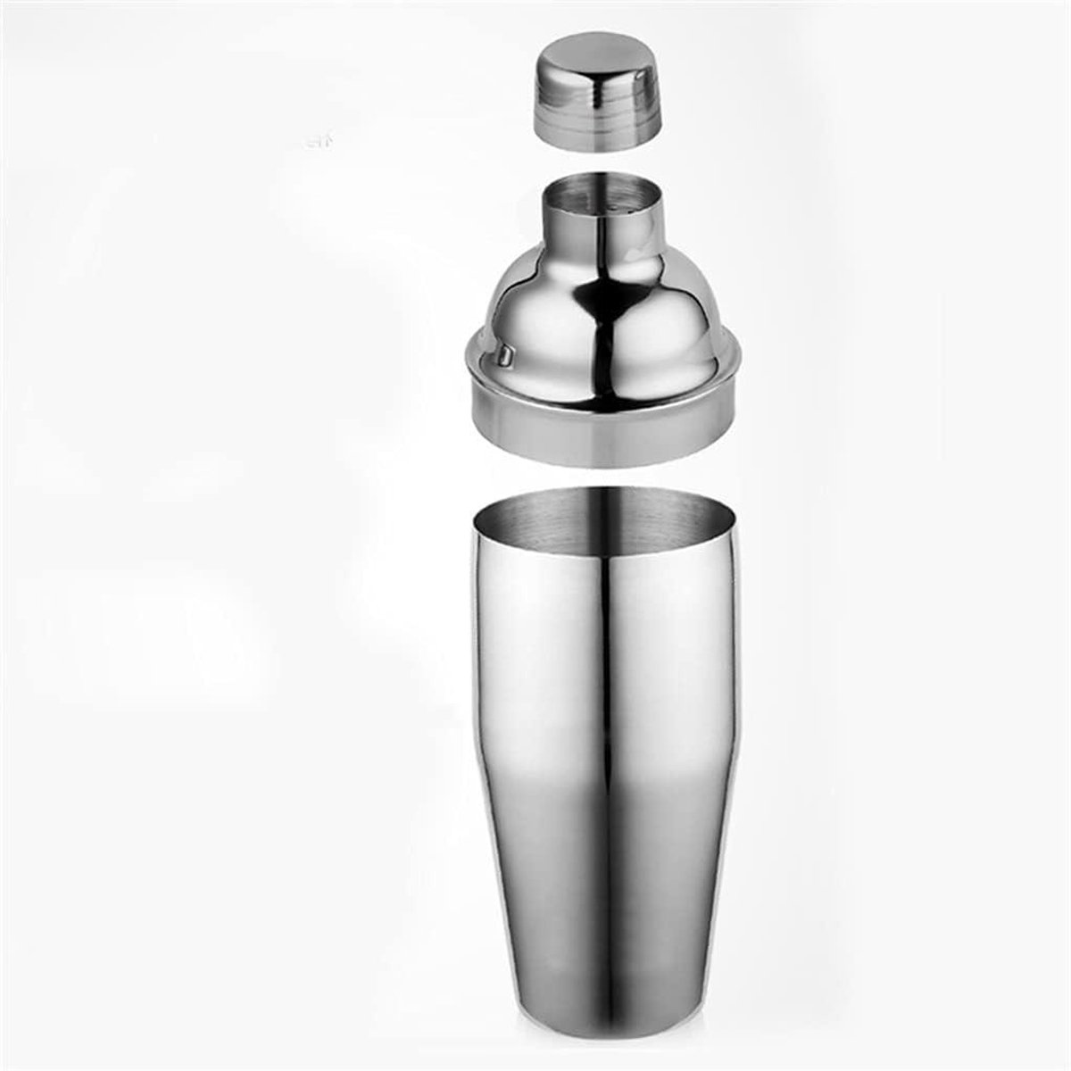 Cocktail Shaker - Drank Mixer - Drankjes Maken - Food-grade Roestvrij Staal - 750 ml - Zilverkleurig