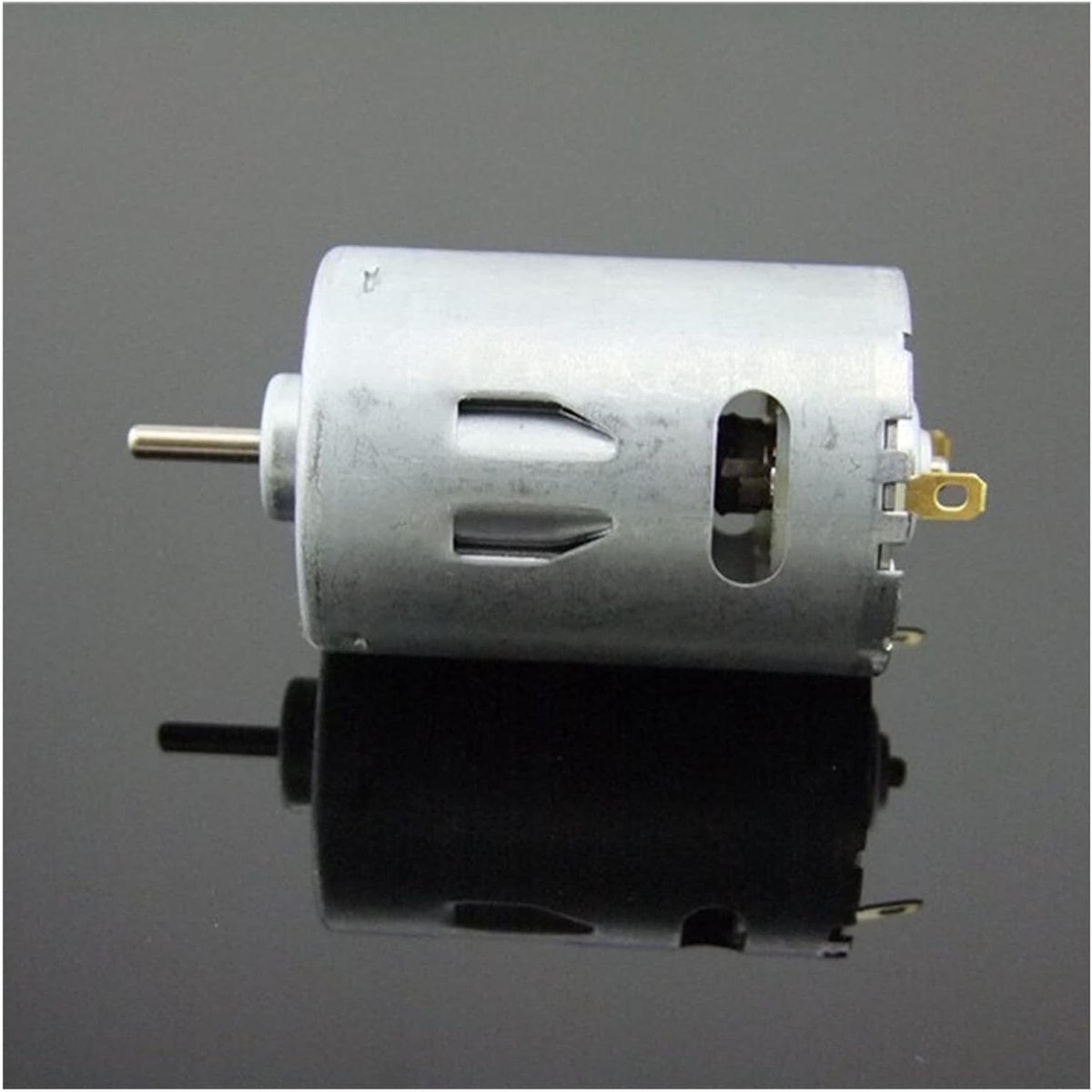 Kleine Stofzuiger Motor - DC Motor - Modelbouw Projecten - Hoog Koppel - 12 Volt - Zilverkleurig