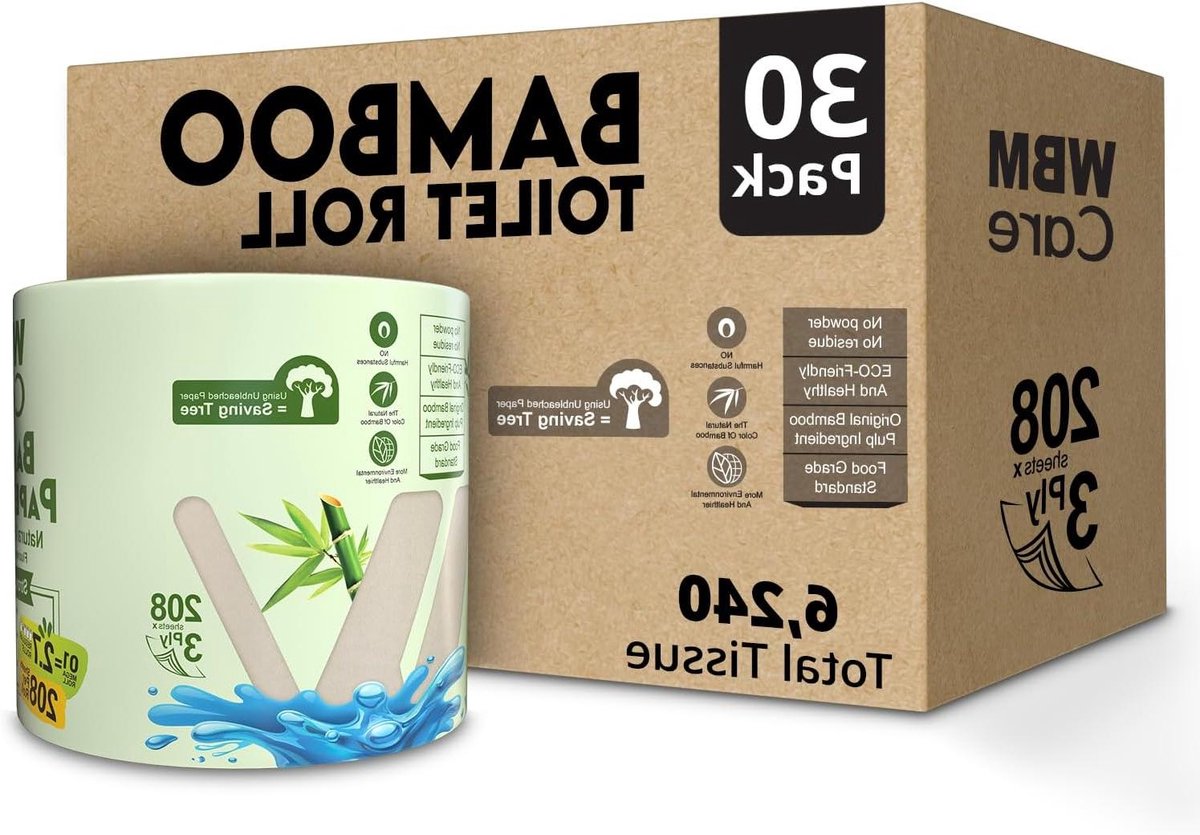 Toiletpapier Rollen - Zacht papier - Dagelijks gebruik - Boomvrij materiaal - 30 Rollen - Natuurlijk