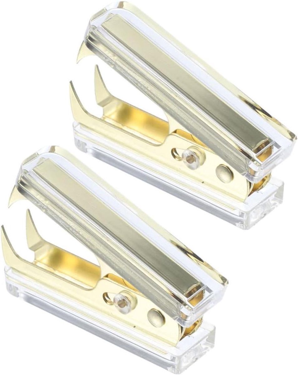 Nietjesverwijderaar Zwaar - Nagelheffer Ontnieter - Kantoor Documenten - Ergonomisch Ontwerp - 6 x 4.3 x 1.5 cm - Goud