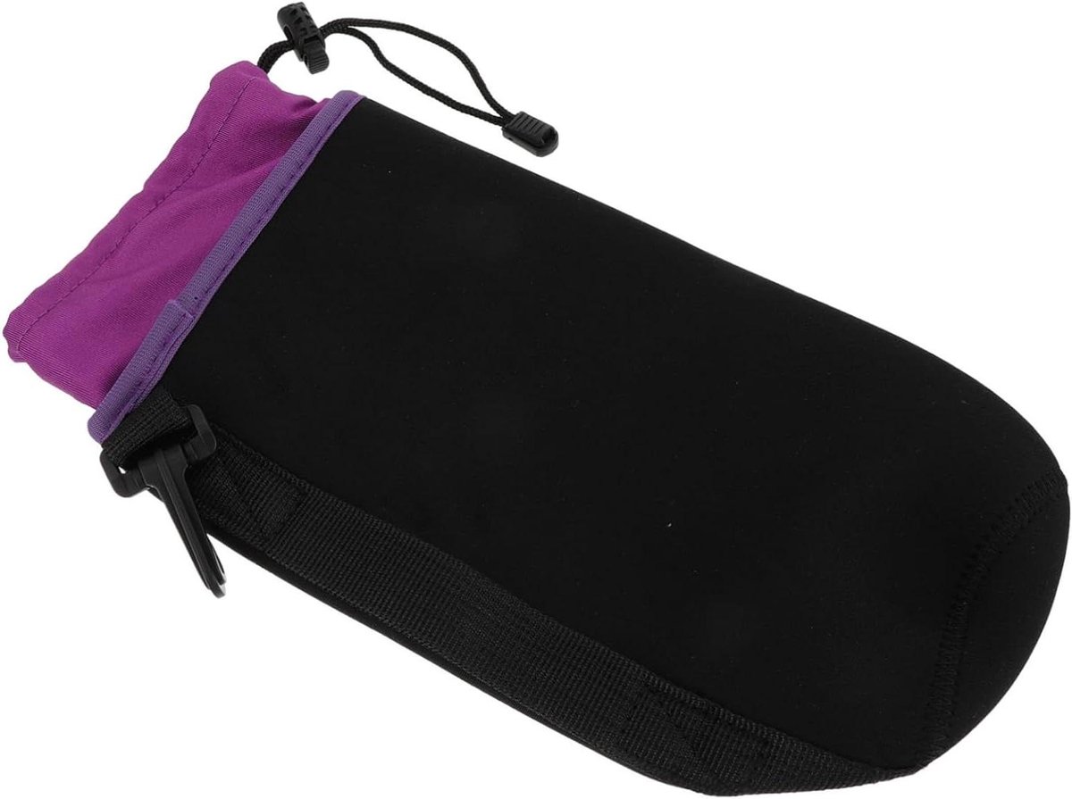 Camera Lens Case - Lens Pouch - Bescherming Transport - Waterdicht Neopreen - 16x10x9cm - Zwart