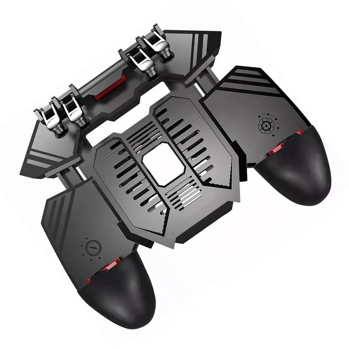 Dailygoods - Dailygoody - Mobiele Gamecontroller - Gamepad met 6 Vingers - Inclusief Koelventilator - Professionele Besturing - Perfect voor Gaming - Ideaal v