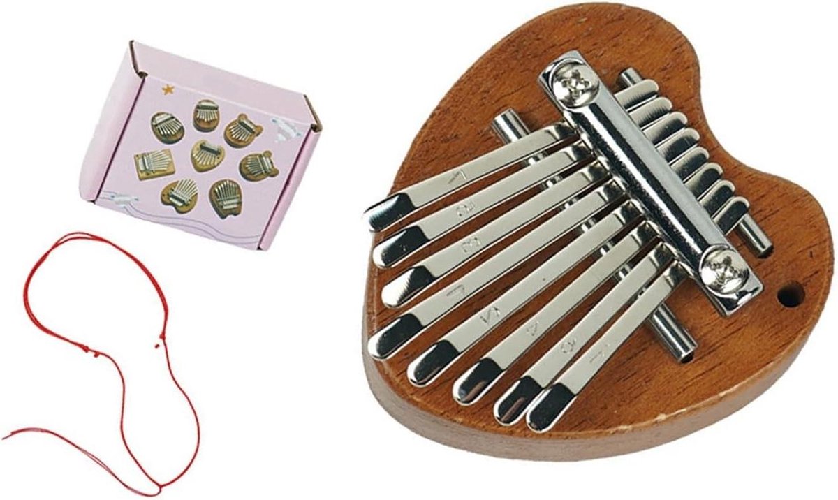 Vingerpiano - Mini Kalimba - Muziek Maken - 8 Noot - 9x7x3.5cm - Diverse Kleuren
