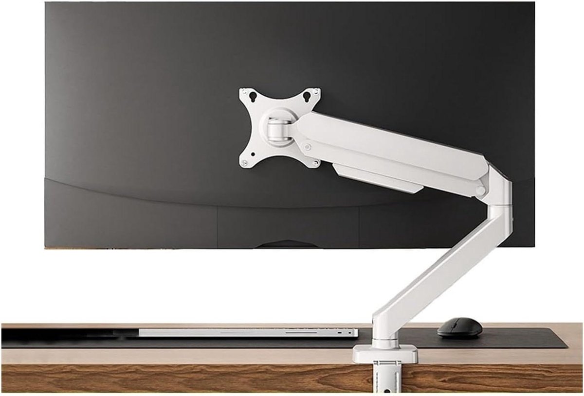 Monitorarm - Bureauhouder - Ergonomisch werken - Gasveer verstelling - 17-32 inch - Wit
