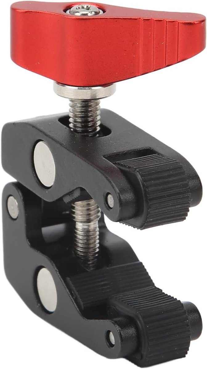 Super Klem - Krab Tang - Camera Bevestiging - Lichtgewicht Aluminium - 40 mm Klembereik - Zwart