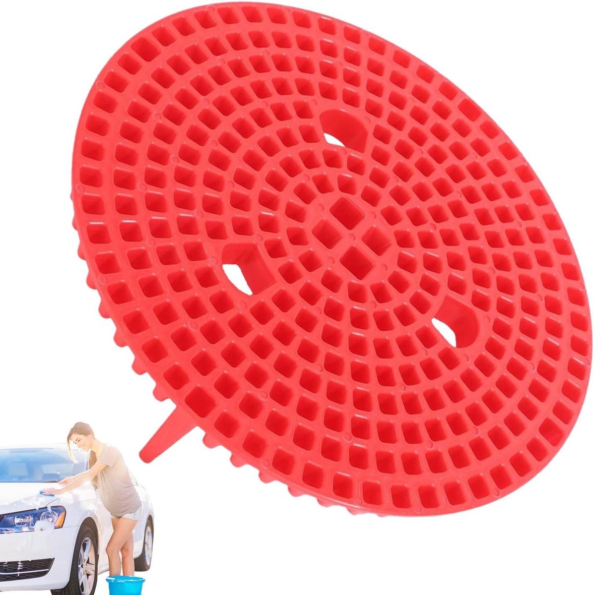 Emmer Inzetstuk - Vuilvanger - Auto Wassen - Schraapt Krassen - 26 cm - Zwart