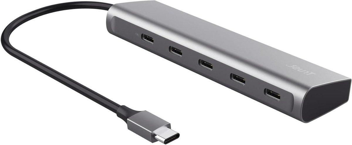 USB C-Hub - Adapter Uitbreiding - Extra Poorten - 100W PD Laden - 5 Poorten - Zilver