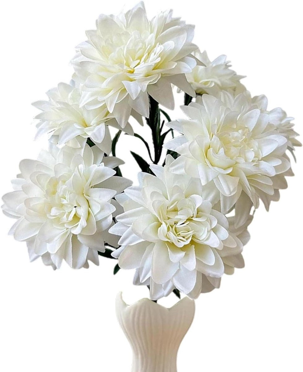 Kunstmatige Dahlia's - Nepbloemen Boeket - Huis Decoratie - Realistisch Ontwerp - 40 cm Ho