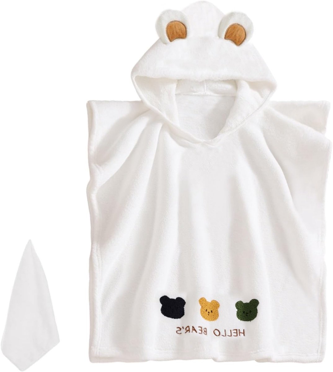 Super Absorberende Baby Bad Poncho Handdoek met Kap voor Pasgeborenen en Peuters 0-3 Jaar, Ideaal voor Bad en Zwemmen