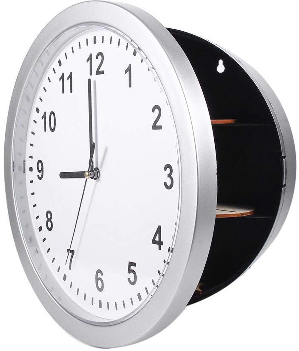 Cosensi - Dailygoods - Dailygoody - Klok Kluis Met Verborgen Compartement - Veilig en Discreet - Ideaal voor Juwelen en Geld - Perfect voor Thuisgebruik - Ruimtebesparend On