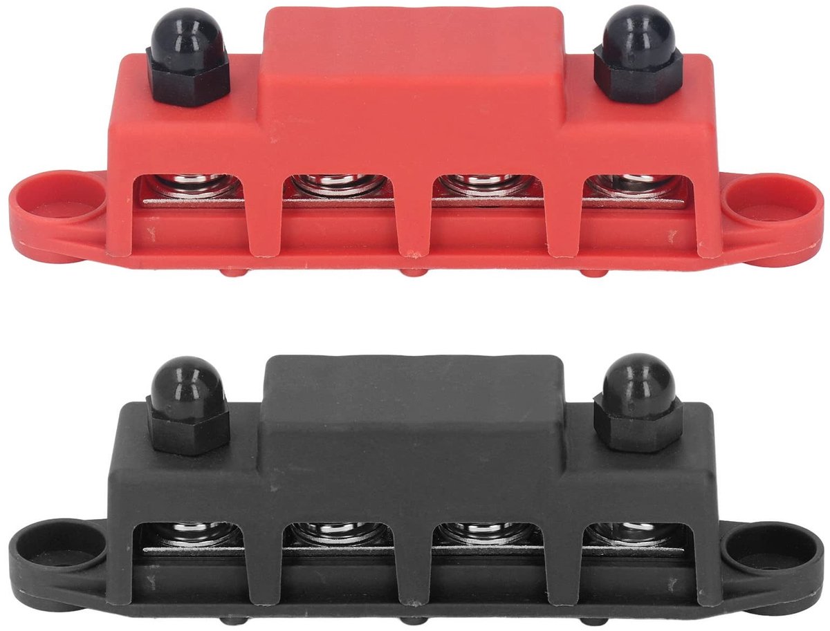 Dailygoods - Dailygoody - Power Distribution Block - Bus Bar - 48V 250A - Voor RV en Marine - Stroomverdeler - Veiligheid - Geschikt voor Voertuigen - Compacte Fo