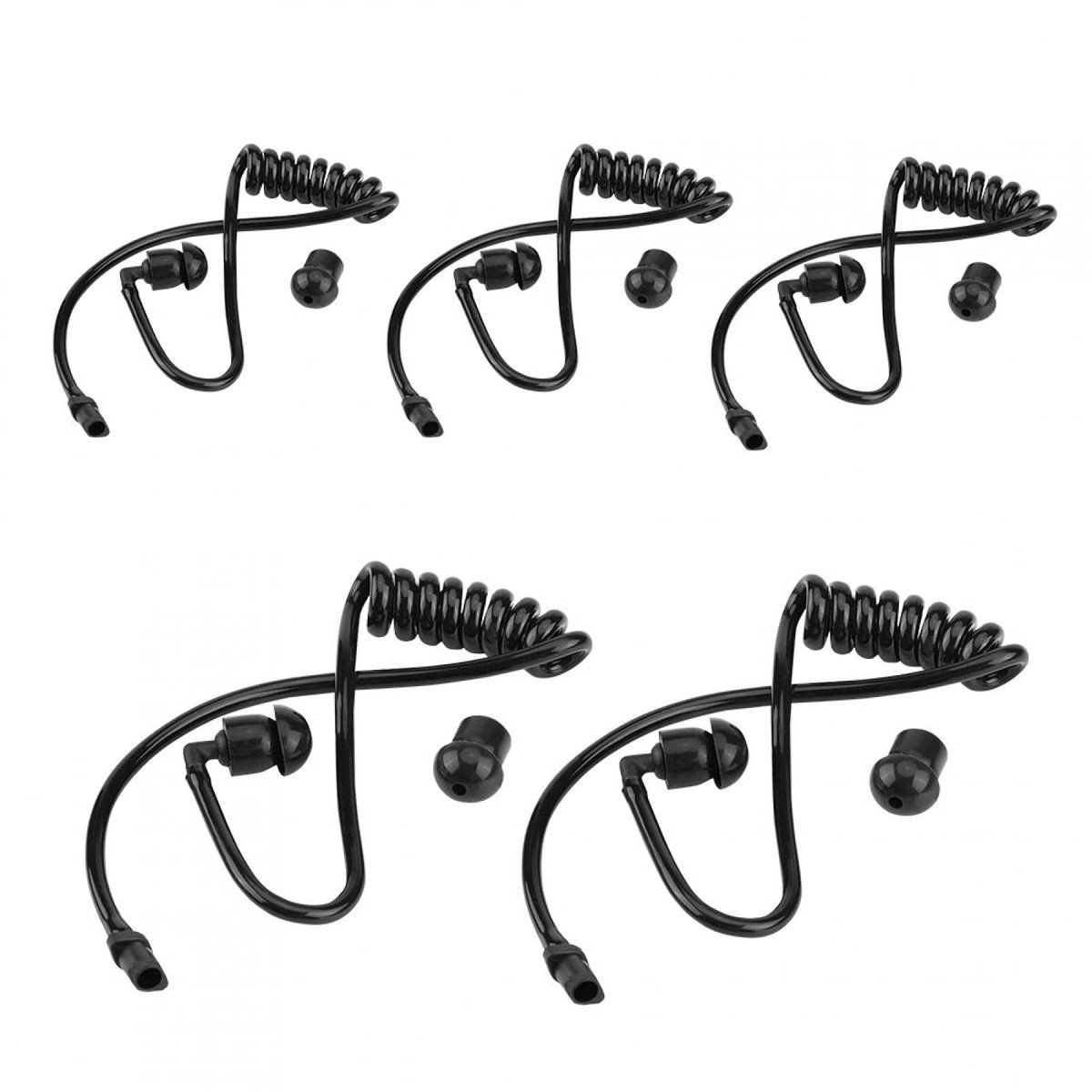 Dailygoods - Set van 5 Transparante Vervangende Akoestische Spiraalbuizen