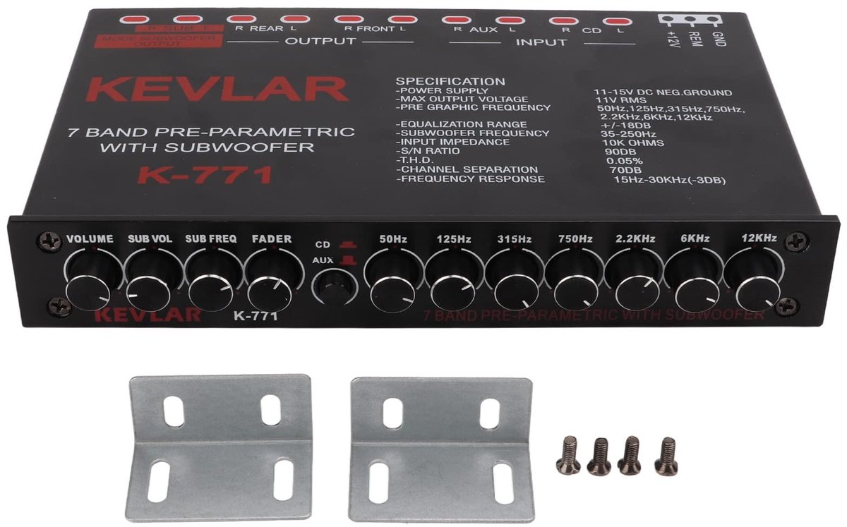 Dailygoods - 7-Bands Grafische Equalizer voor Auto Audio Systemen