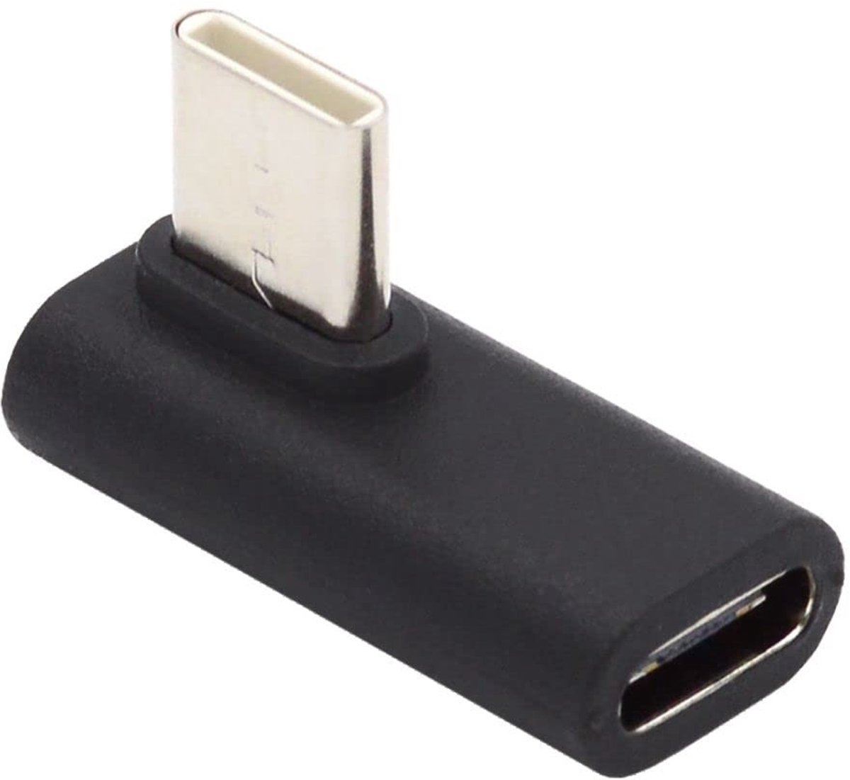 Dailygoods - USB 3.1 Type-C Mannelijk naar Vrouwelijk Adapter met 90 Graden Hoek