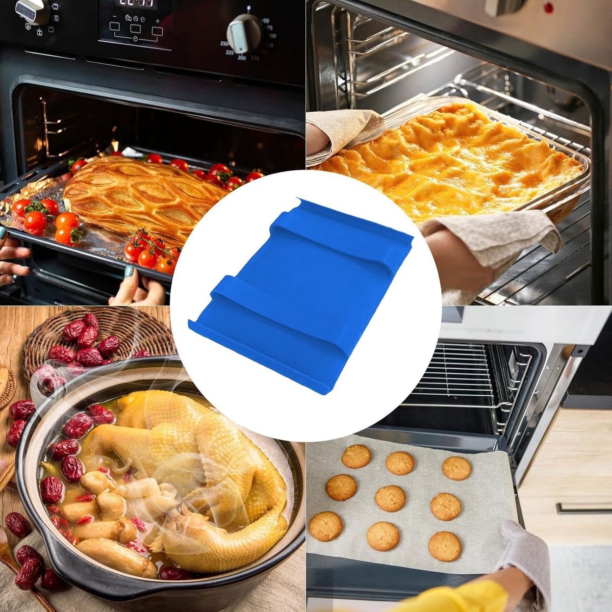 Panhandvat Beschermers - Keukenwant - Hete Borden Pakken - Antislip Grip - 18 cm Lengte - Blauw
