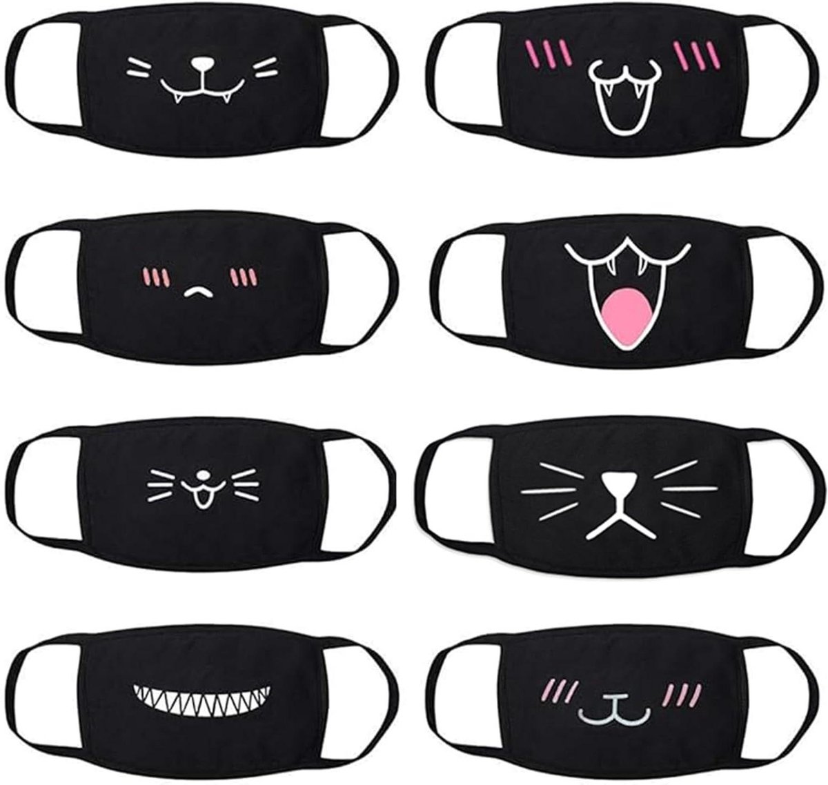 Gezichtsmasker Katoen - Herbruikbaar Wasbaar - Dagelijks Gebruik - Leuk Patroon - 19x12x3 cm - Meerdere Kleuren