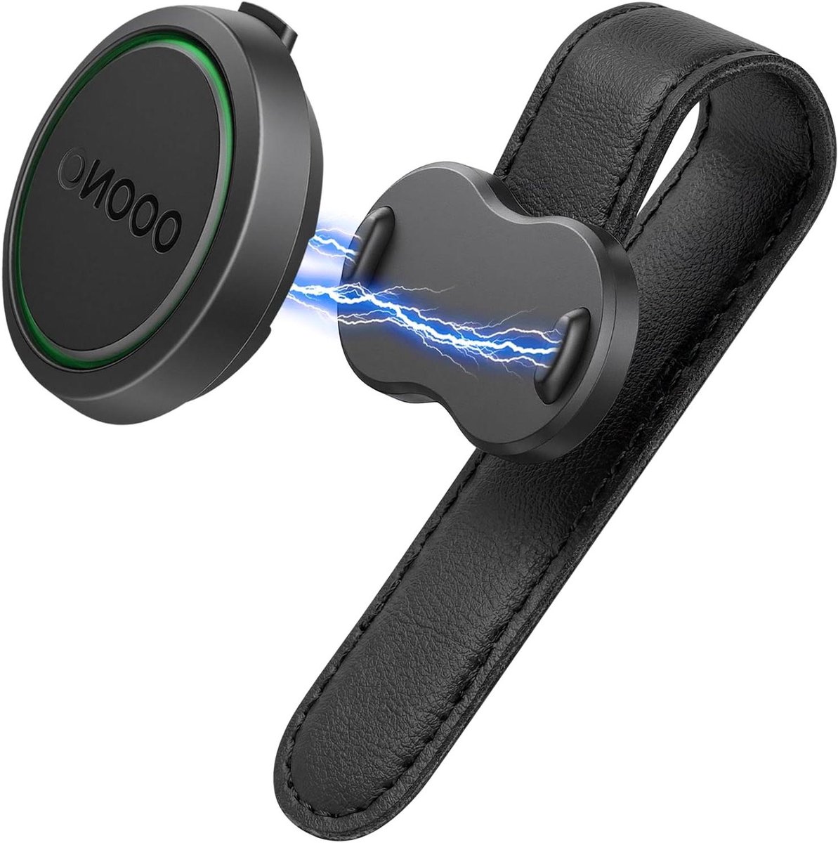 Autohouder - Zonneklep clip - Veilig rijden - Premium leer coating - 94 cm - Zwart