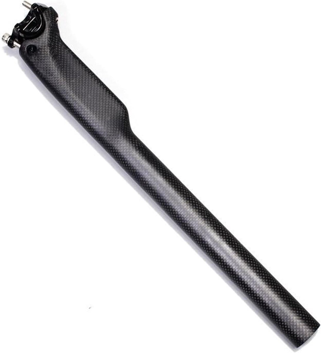 Fiets Zadelpen - Verende Pen - Comfortabel Fietsen - Lichtgewicht Carbon - 350 x 27.2mm - Mat Zwart
