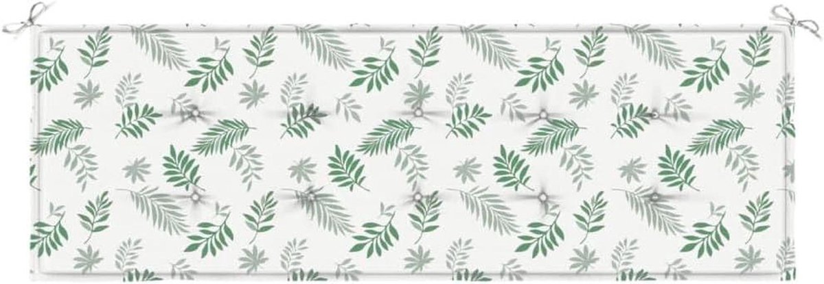Tuinbankkussen - Zitkussen Bank - Buiten Zitten - Waterafstotend Oxford - 150 x 50 cm - Bladpatroon