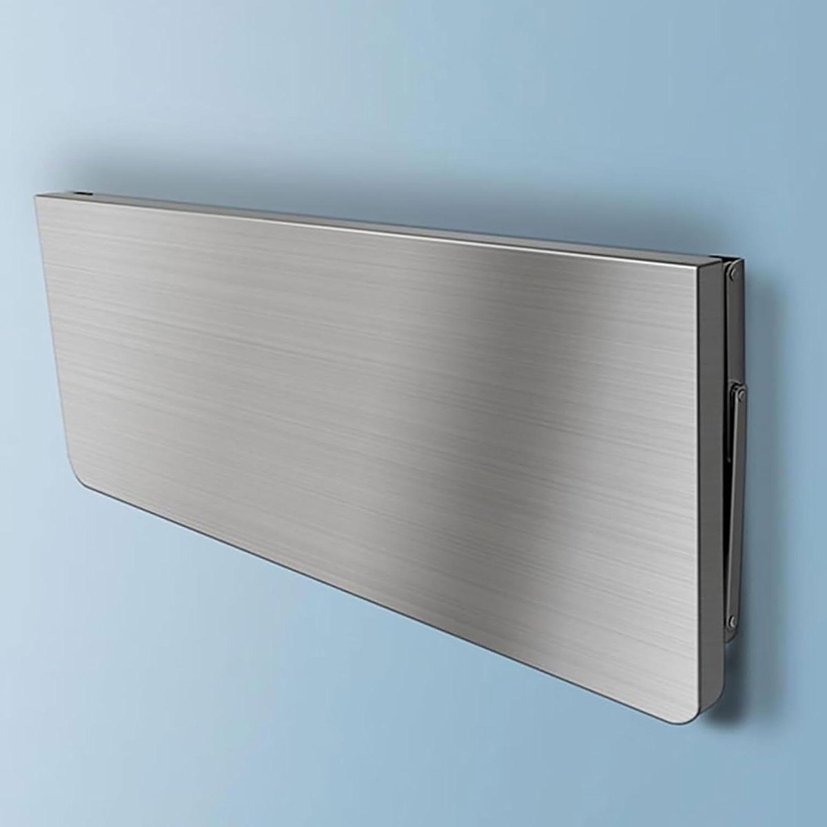 Klaptafel - Wandtafel Plank - Ruimte Besparen - Roestvrij Staal - 50 x 25 cm - Zilver