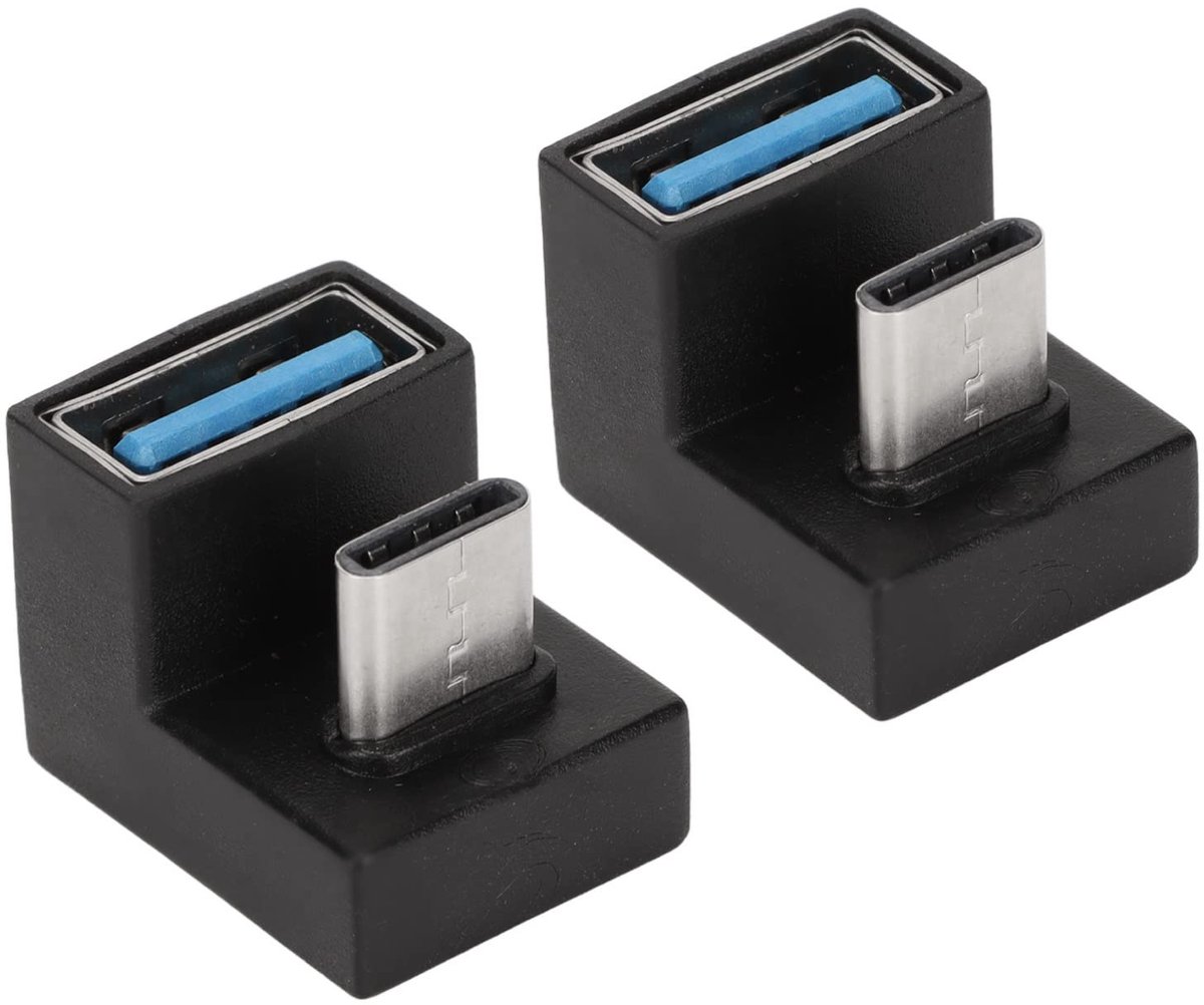 Cosensi - Dailygoods - Dailygoody - USB C U-vormadapter - 180 Graden Schuine Adapter - Ruimtebesparend - Ondersteunt OTG-functie - 5 Gbps - Geschikt voor Tablet en Mobiele T