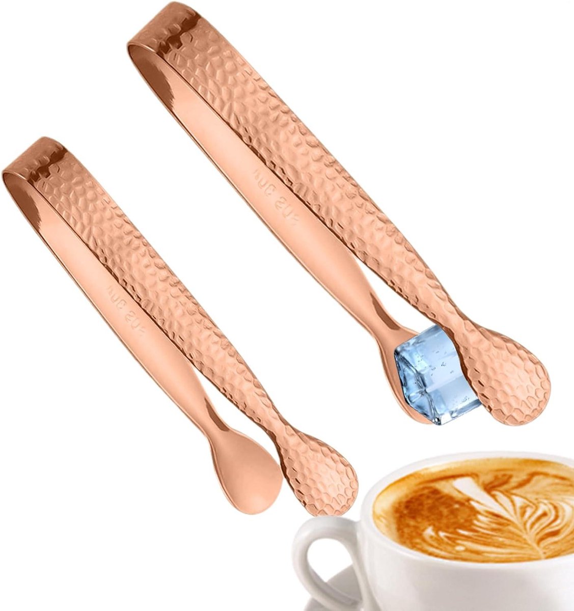 Suikertang - Serveertang - Kleine hapjes serveren - Verstelbare grip - 11 cm - Roségoud
