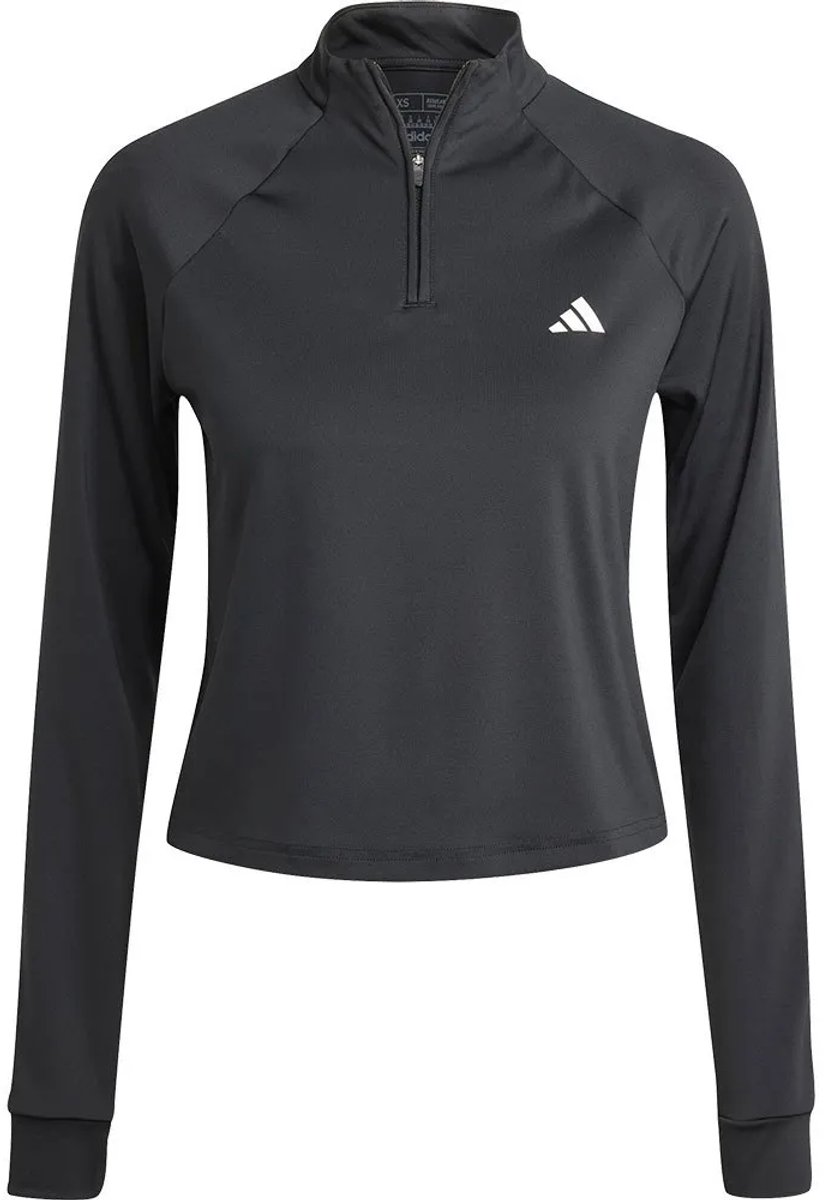 Adidas Train Essentials Sweatshirt Met Halve Rits Vrouw Zwart