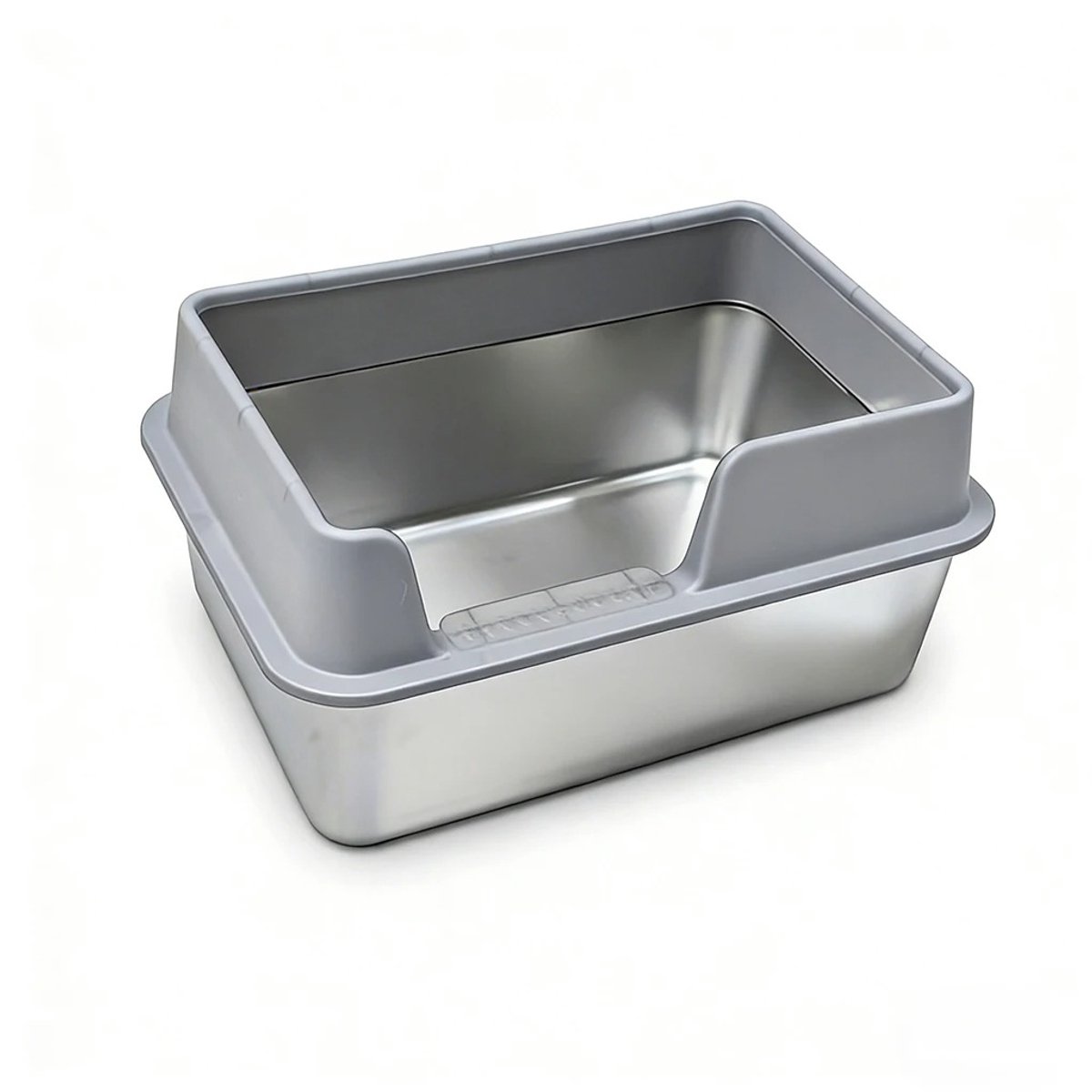 Turold Kattenbak - Kattenmand - Kattenhuisjes Binnen - Kattentoilet - RVS, Grote Katten, Geurvrij, Wit, Easy Clean, Grijs