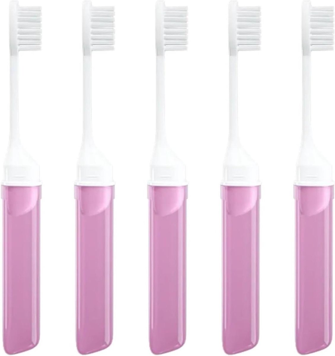 Reis Tandenborstels - Mini Borstels - Hygiëne Onderweg - Compact Ontwerp - 5 Stuks - Kleurrijk