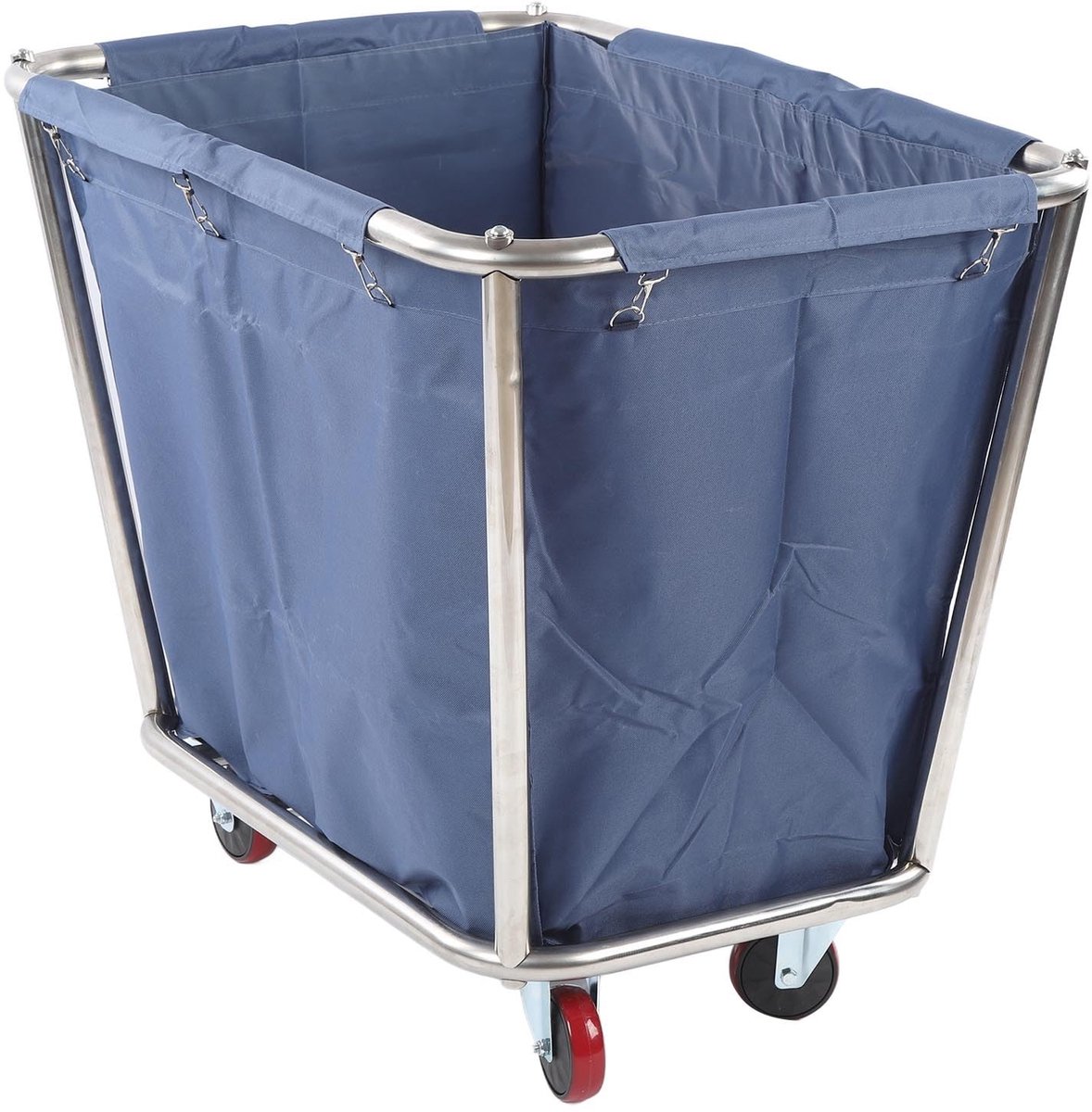 Dailygoody - Commerciële Waswagen - Industriële Rolmand - Robuuste Roestvrijstalen Mand - Blauw - Slijtvast - 350 Liter Inhoud - Geschikt voor Zakelij