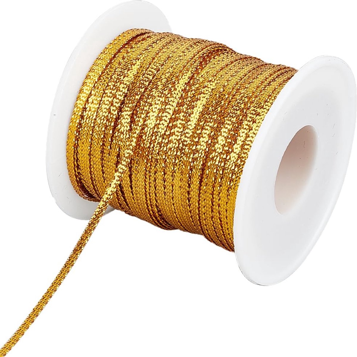 Cosensi - Dailygoods - 100 m Goud Metallic Dreadlock String voor Haarverlenging