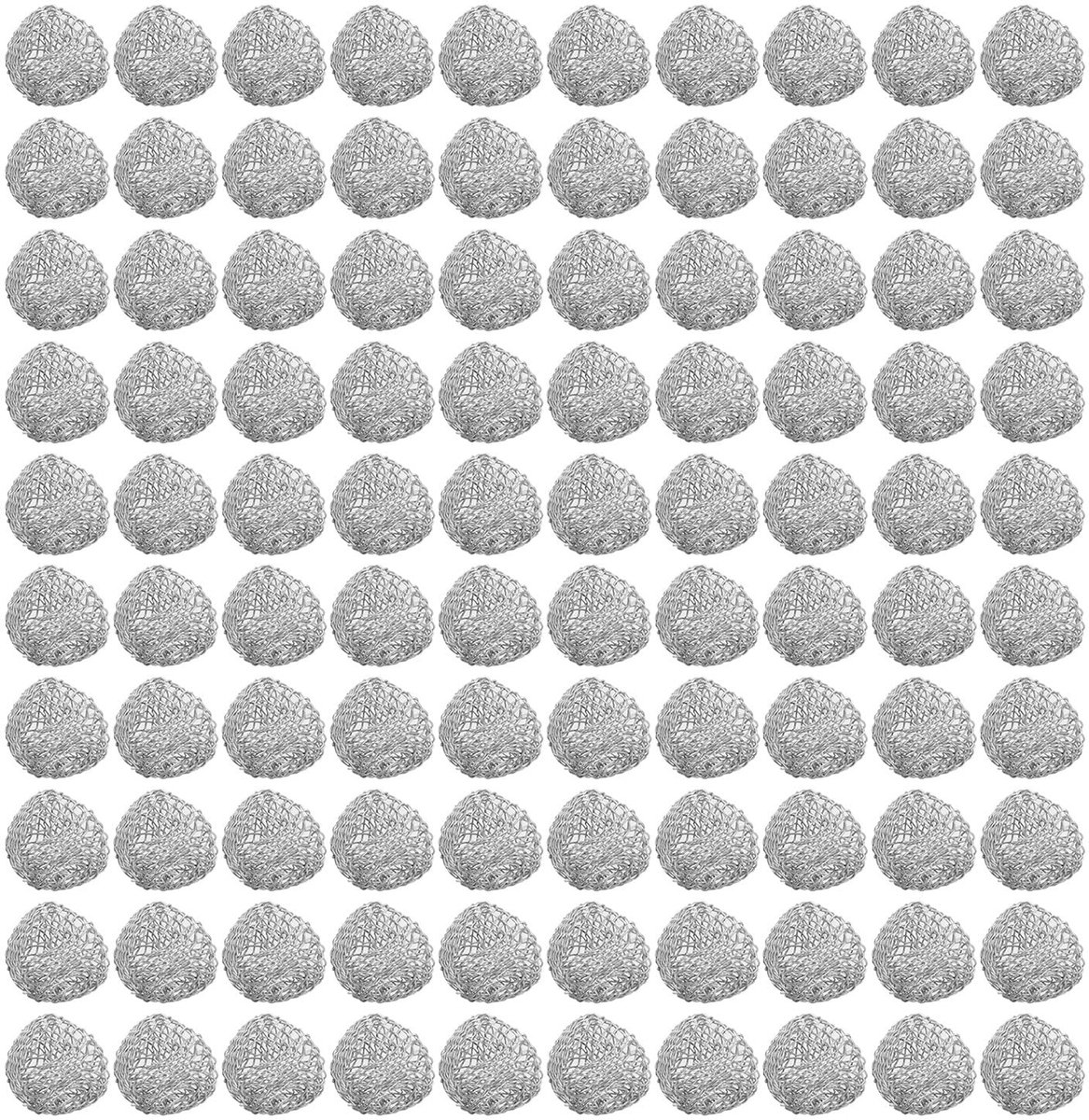 Cosensi - Dailygoods - Wasbare Roestvrijstalen Pijpbalschermfilters 100 Stuks