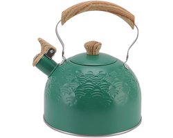 Cosensi - Dailygoods - Groene Fluitketel van Roestvrij Staal met Grote Capaciteit