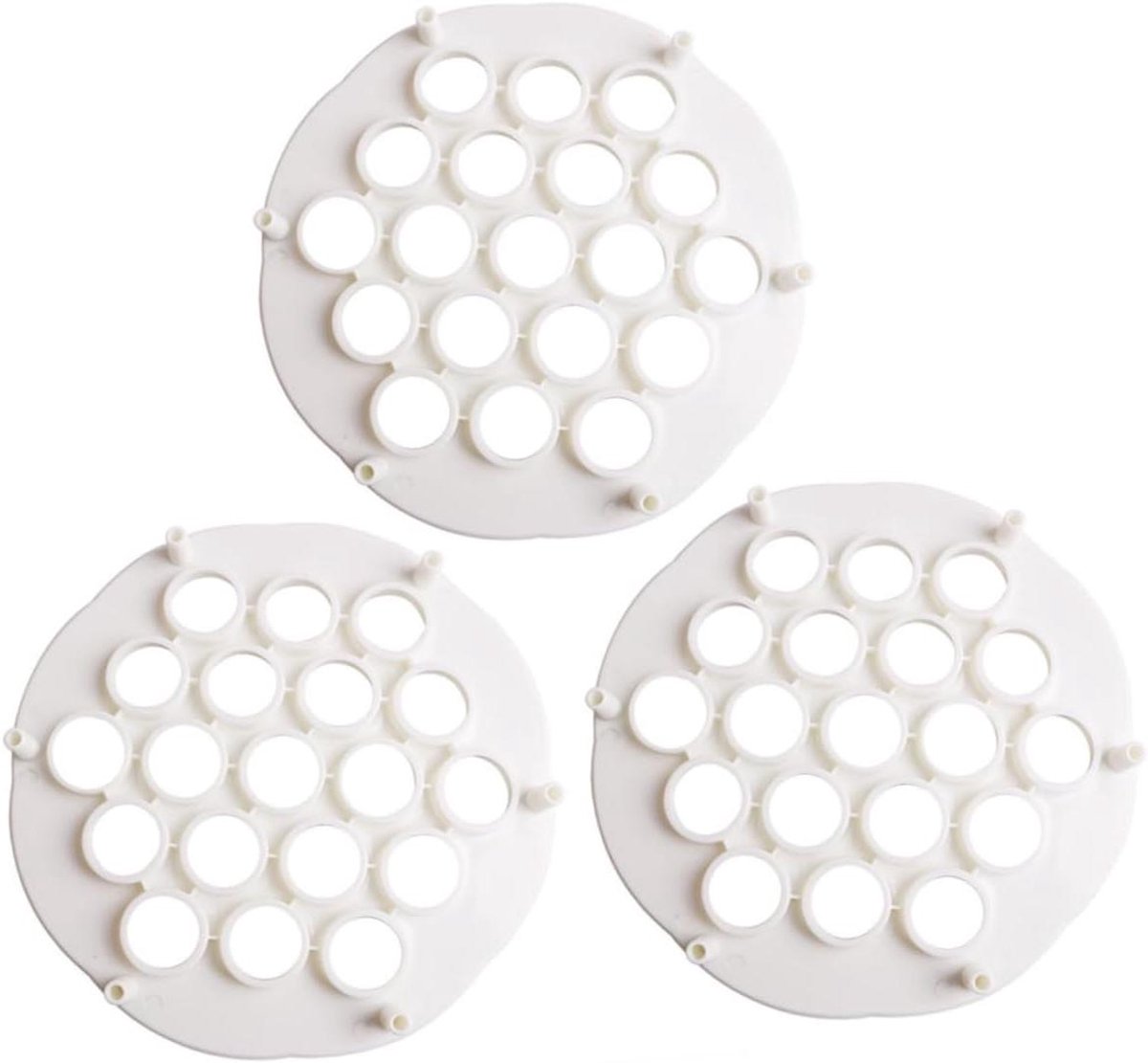 Knoedel Maker - Deegvorm - Zelfgemaakte Snacks - Maakt 19 tegelijk - 20.8 cm - Wit