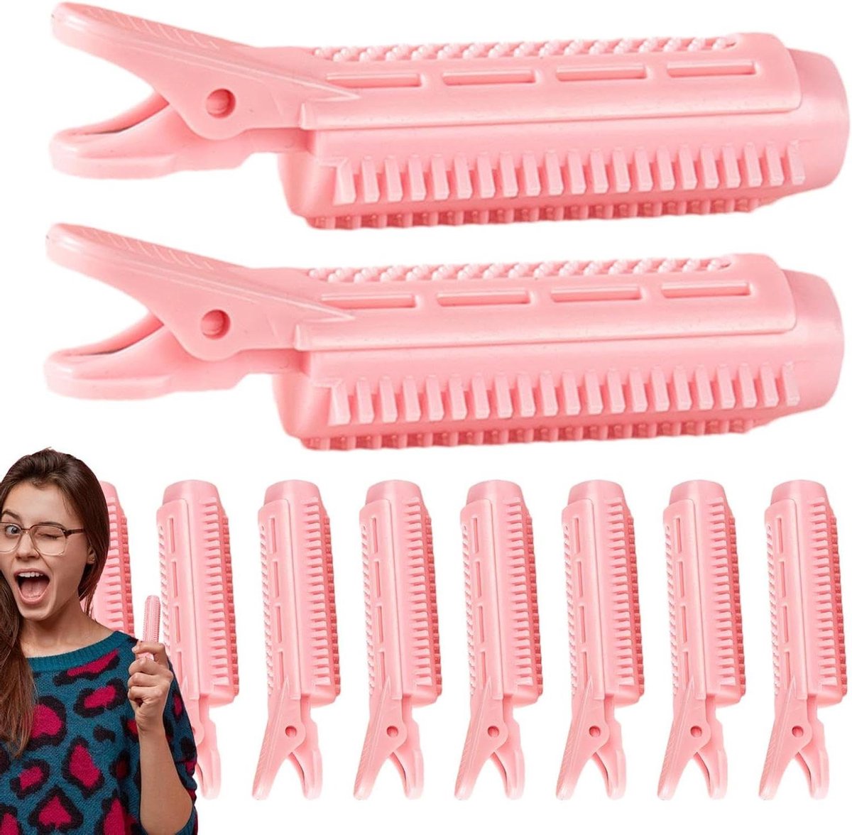 Volume haarclips - Haarwortelrollers - Haarstyling - Natuurlijk volume - 10 stuks - Zwart