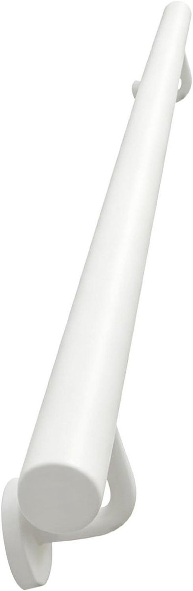Metalen trapleuning - Wandsteun reling - Veilig traplopen - Hoge belastbaarheid - 30 cm - Wit